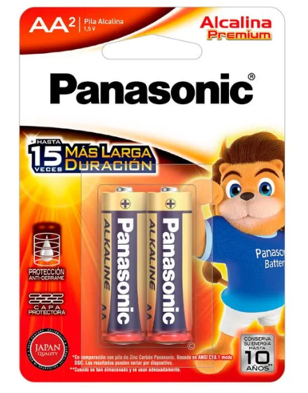 Pilas Panasonic AA 2 Un